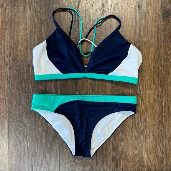 Athleta Freestyle Colorblock Bikini SZ SM/LG - Picture 1 of 11